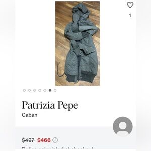 Patrizia Pepe Firenze Italian designer coat